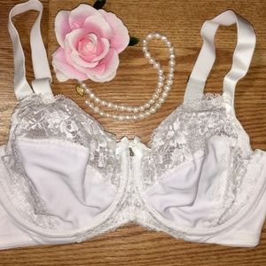 Glamorise white lace 34 D bra